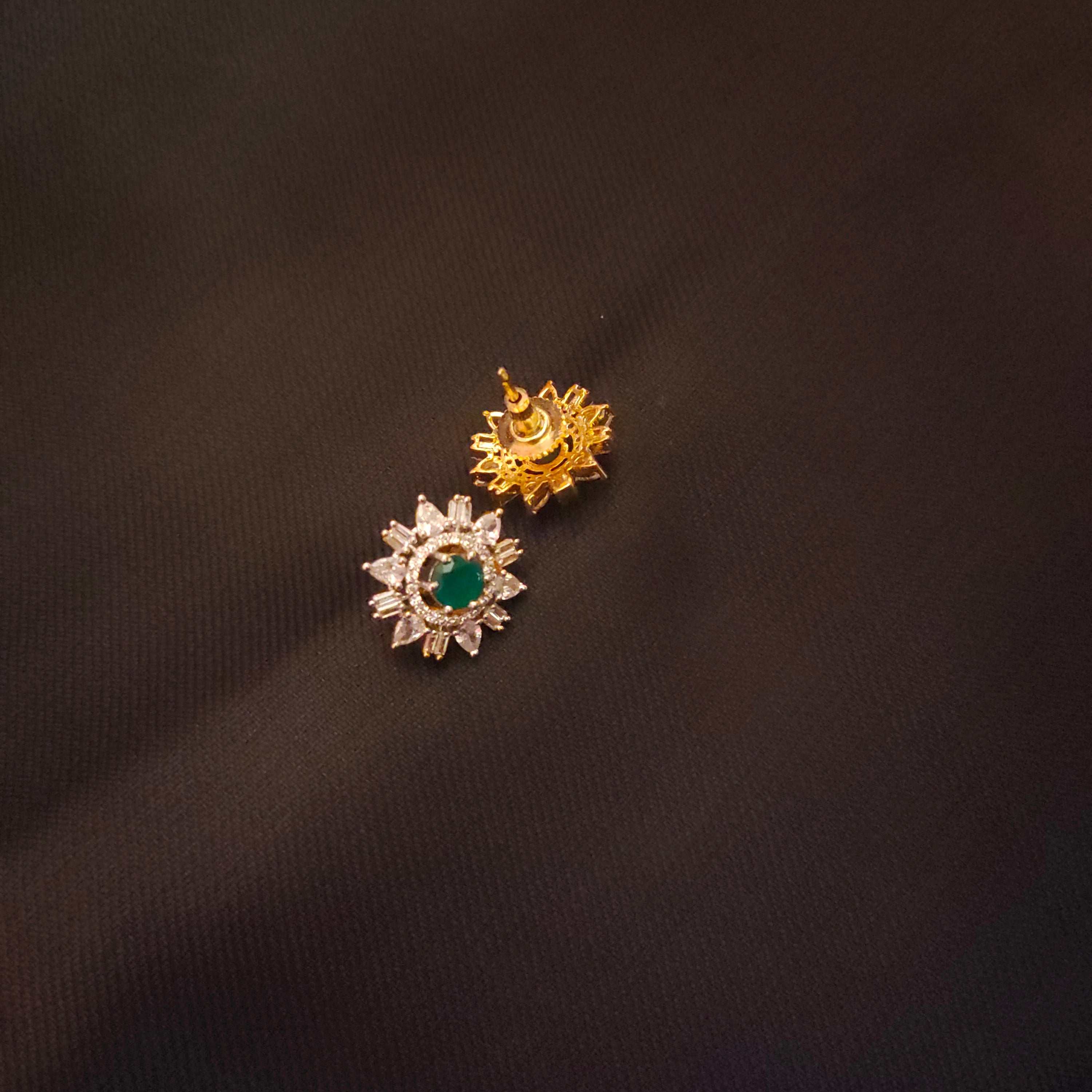 Classy American Diamond Stud Earrings - Elegant Sparkle Design