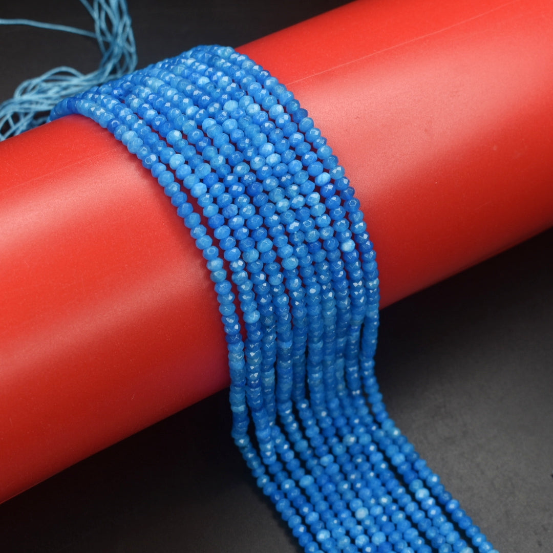 Sea Blue Onyx Beads - Ocean Blue Gemstone Strands for Jewelry