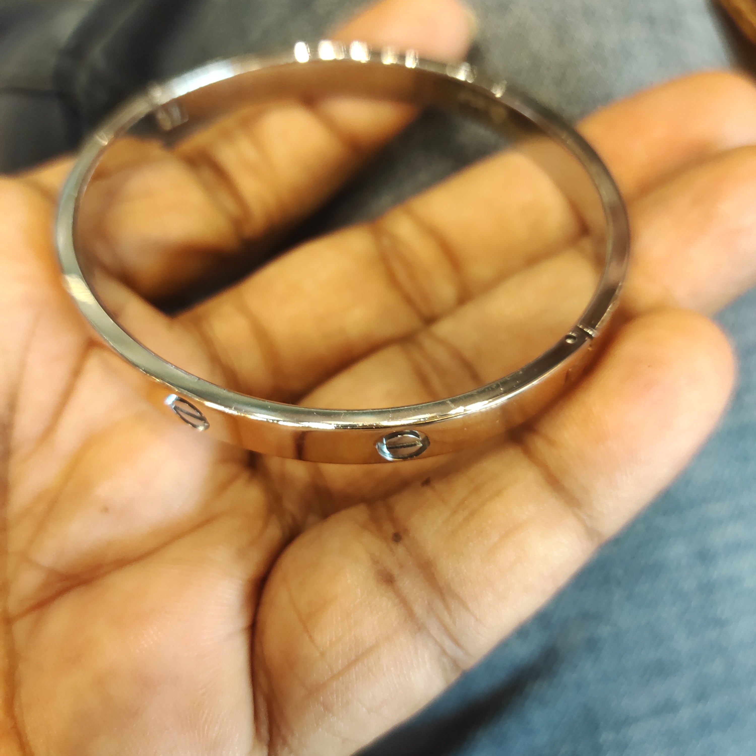 925 Silver Love Bangle Bracelet (Cartier Style) - Gold & Rose Gold Plated - Unisex