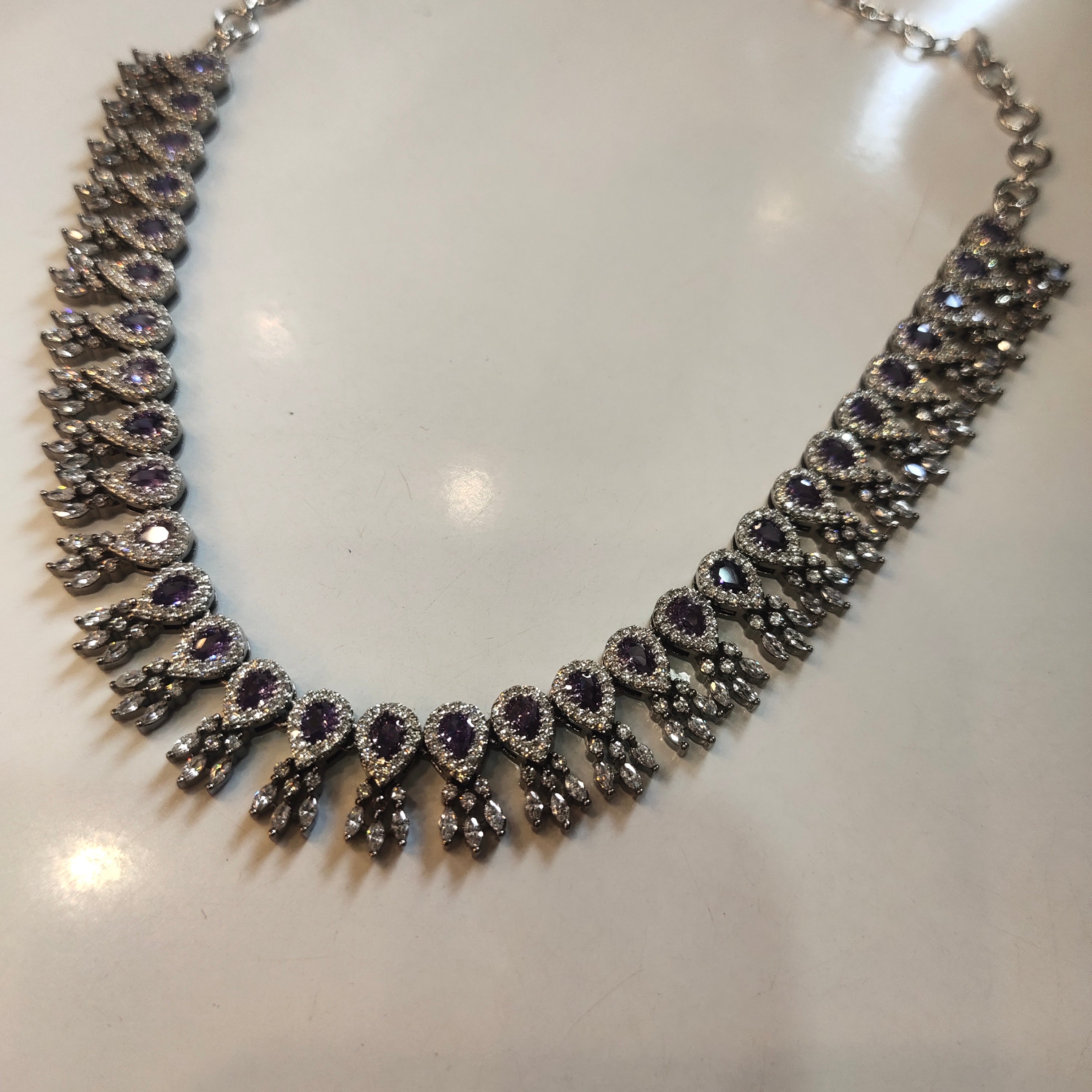 Asp Victorian Zircon Necklace Set