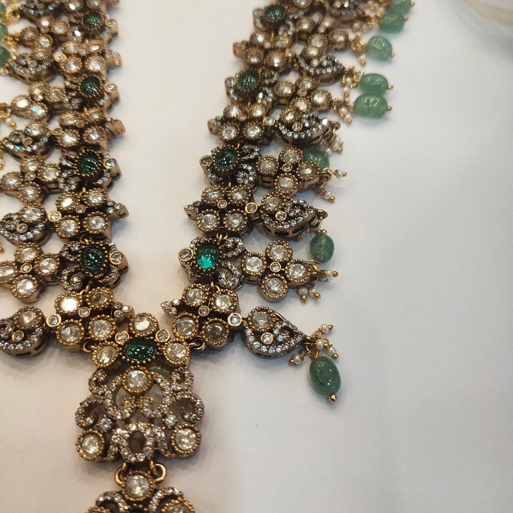 Asp Victorian Polki Necklace Set