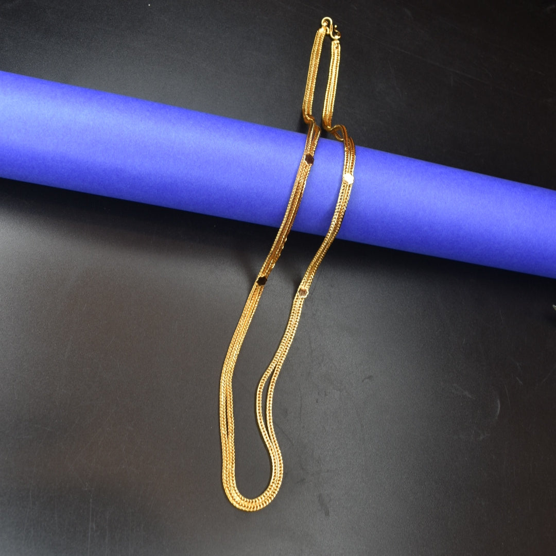 24 Inch 24K Gold Plated Mangalsutra Chain - Traditional Women's Necklace