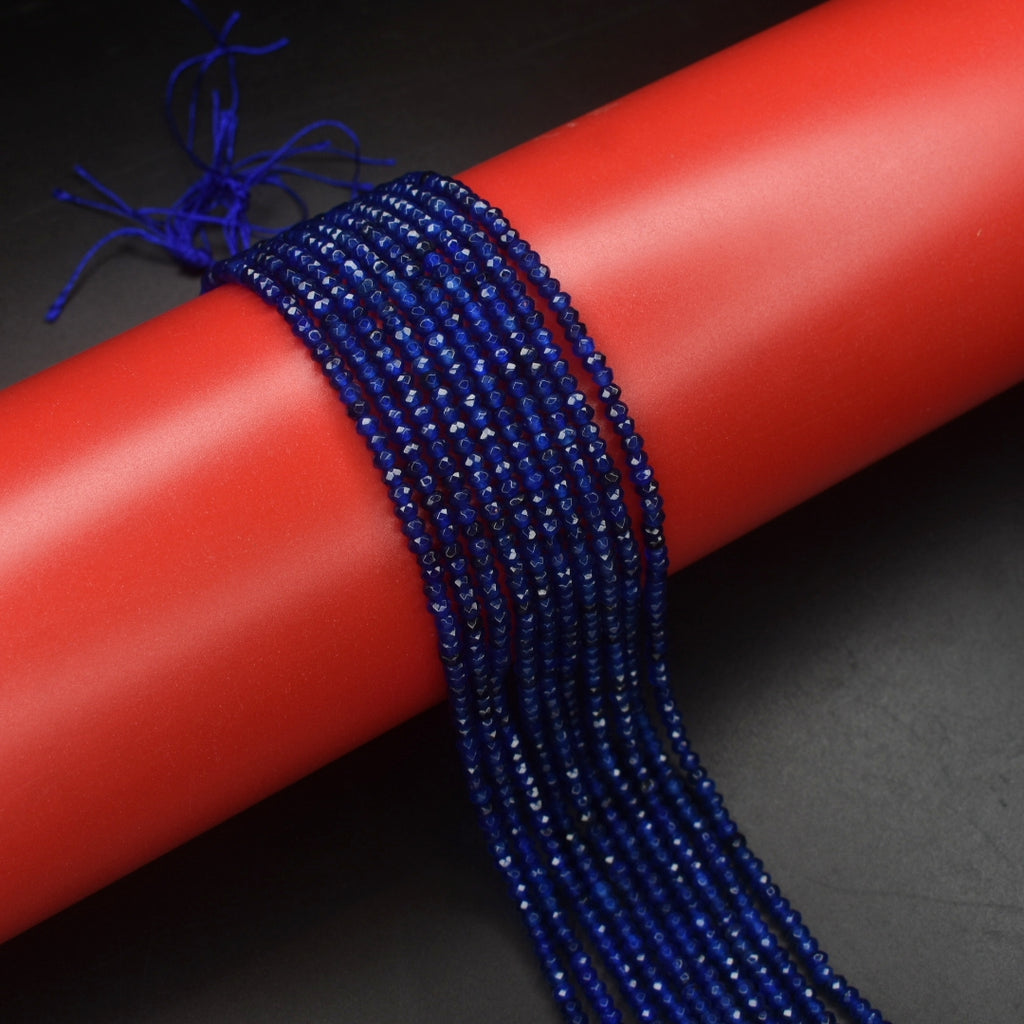 Sapphire Blue Onyx Beads - Royal Blue Gemstone for Jewelry