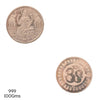 999 Pure Silver Coin - Laxmi & Om Design (6cm Diameter, 100 Grams)