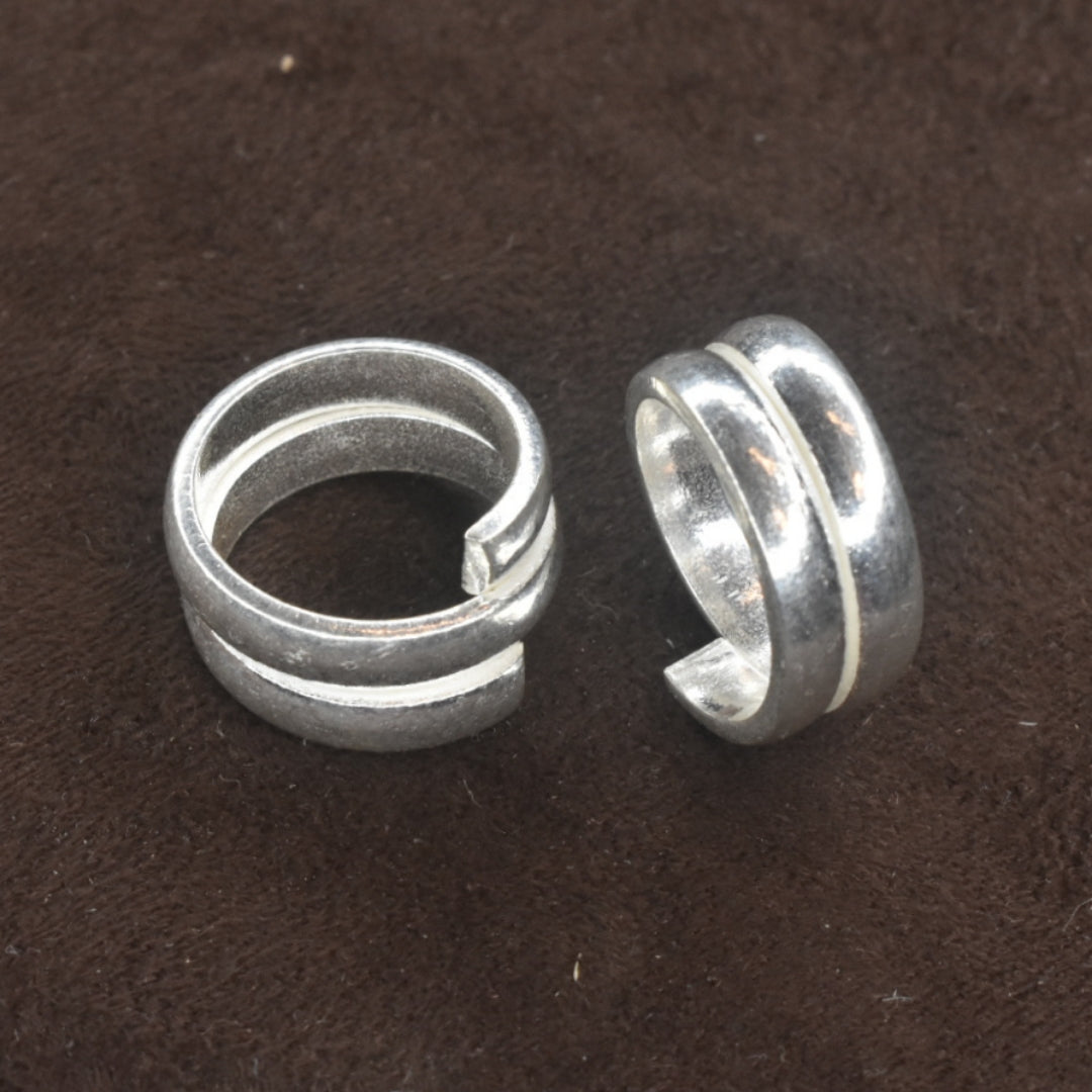 Traditional 925 Silver Toe Rings Set - Handcrafted Bichiya for Women