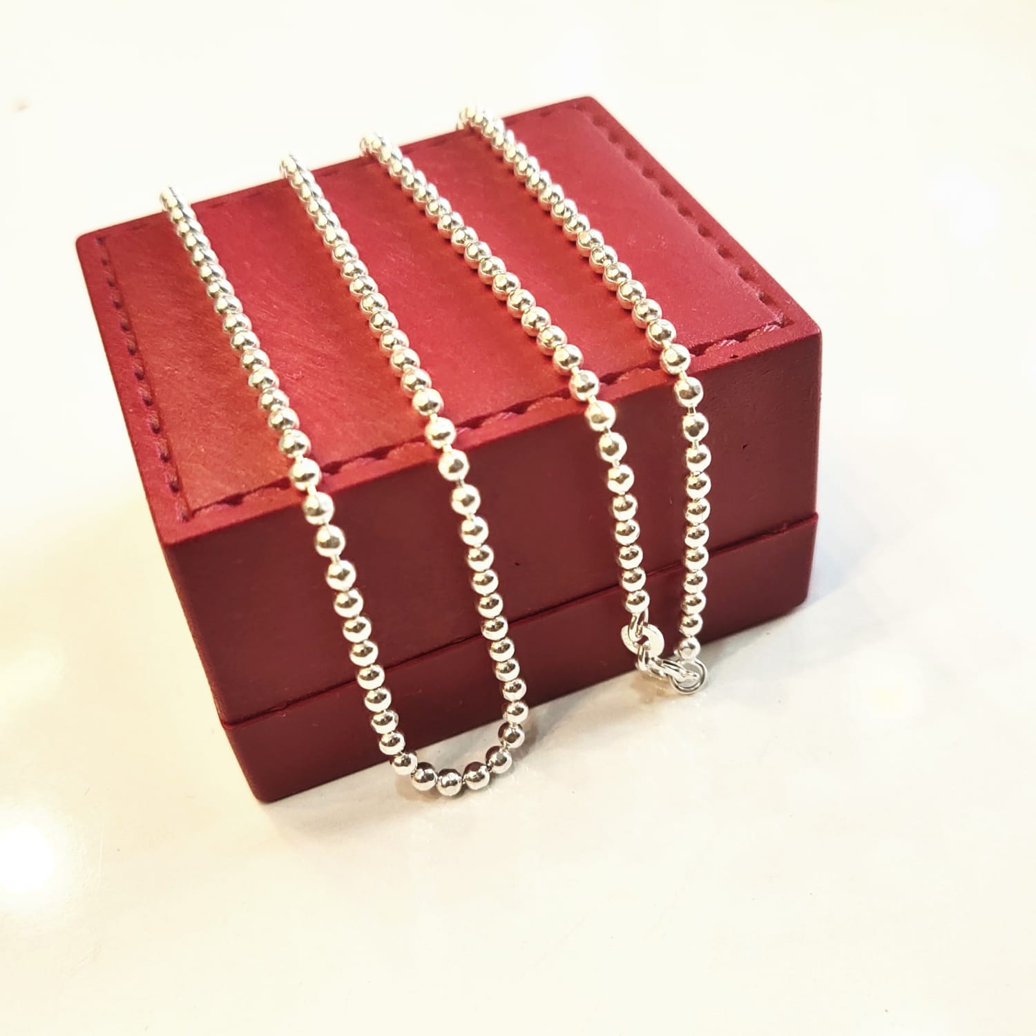 92.5 Sterling Silver Ball Chain Anklets for Women - Elegant Payal