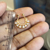 925 Sterling Silver Septum Nose Pin - 24K Gold Plated