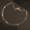 925 Silver Rose Gold Plated Blossom Kantey Necklace - Romantic Pink Gold Jewelry