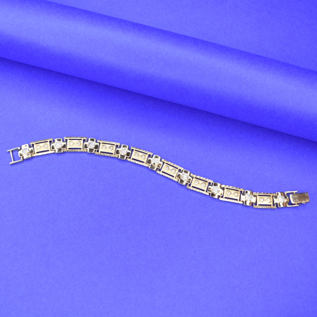 ASP 24K Gold Plated Daily Wear Men's Bracelet - Fashion Jewelry