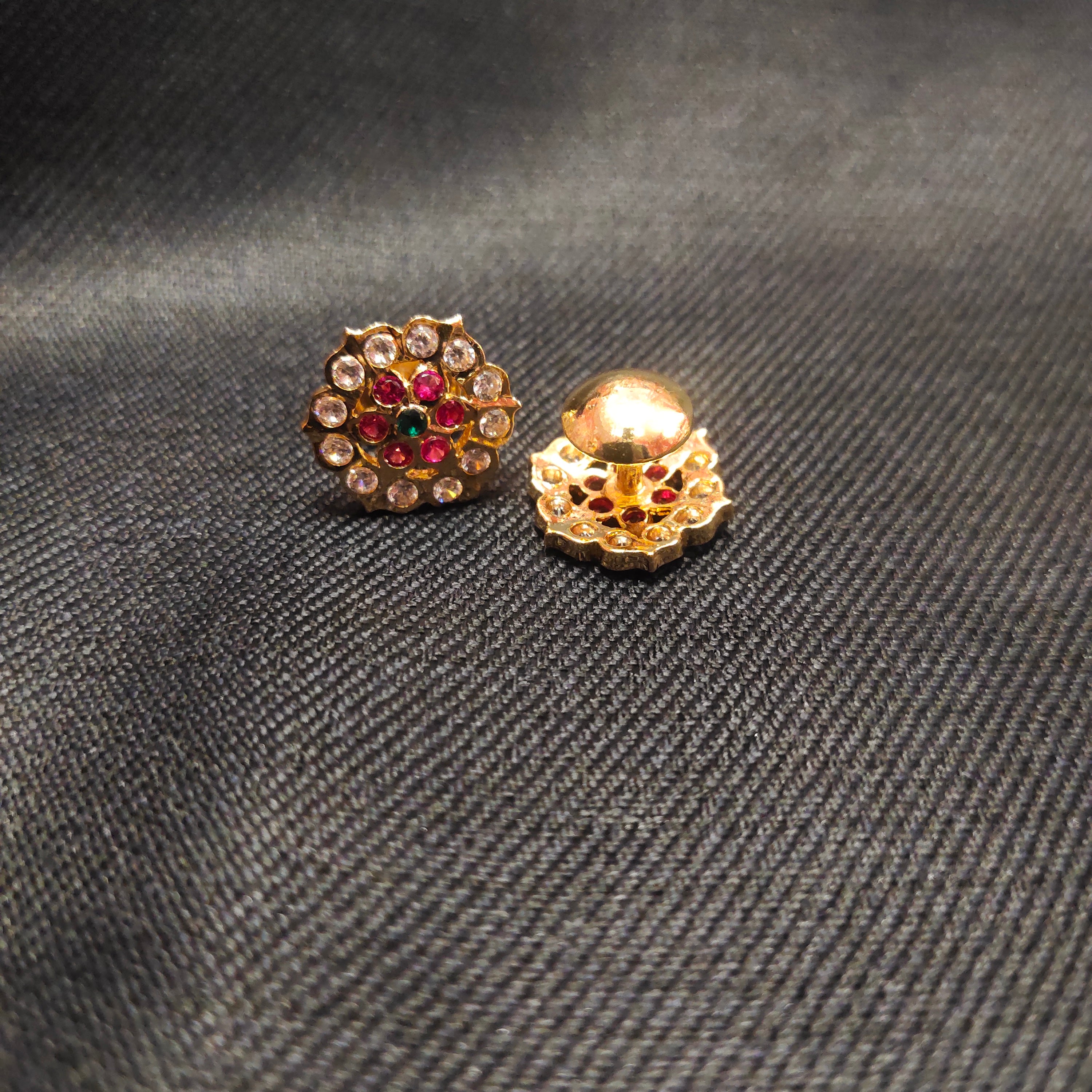 Stylish Panchloha Kammalu Stud Earrings - Traditional Gatti Chatha