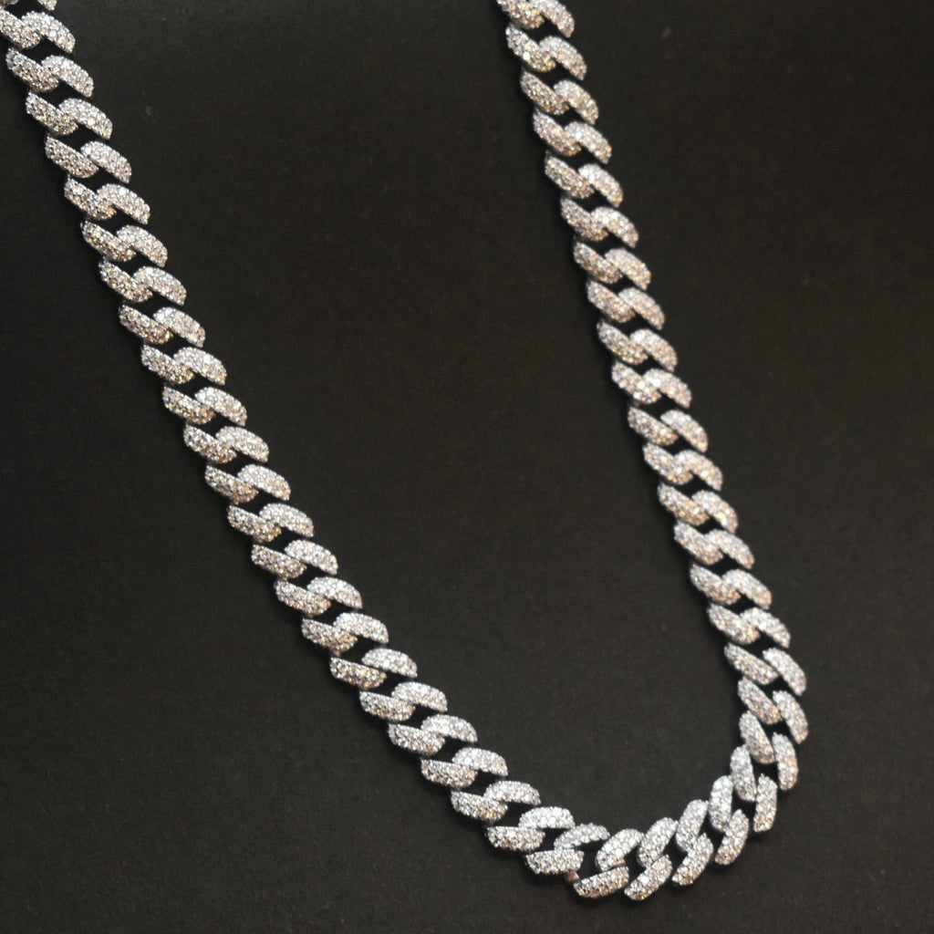 Asp 925 Silver Cuban Zircon Chain For Men