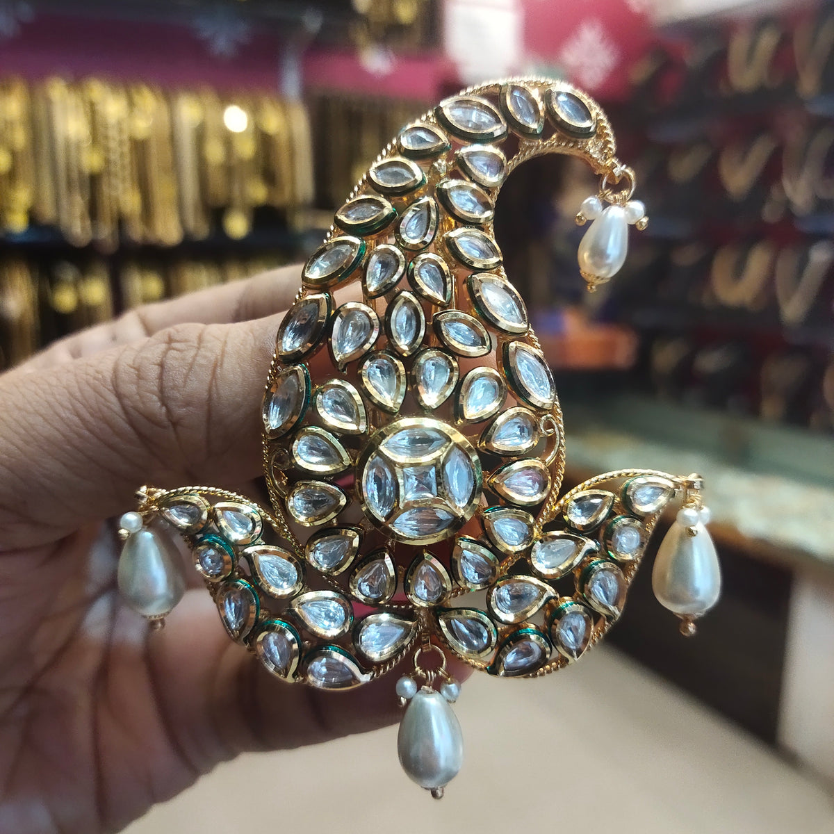 Asp Rajwadi Beautiful Kundan Kalangi for Groom - Traditional 24K Gold Plated Design