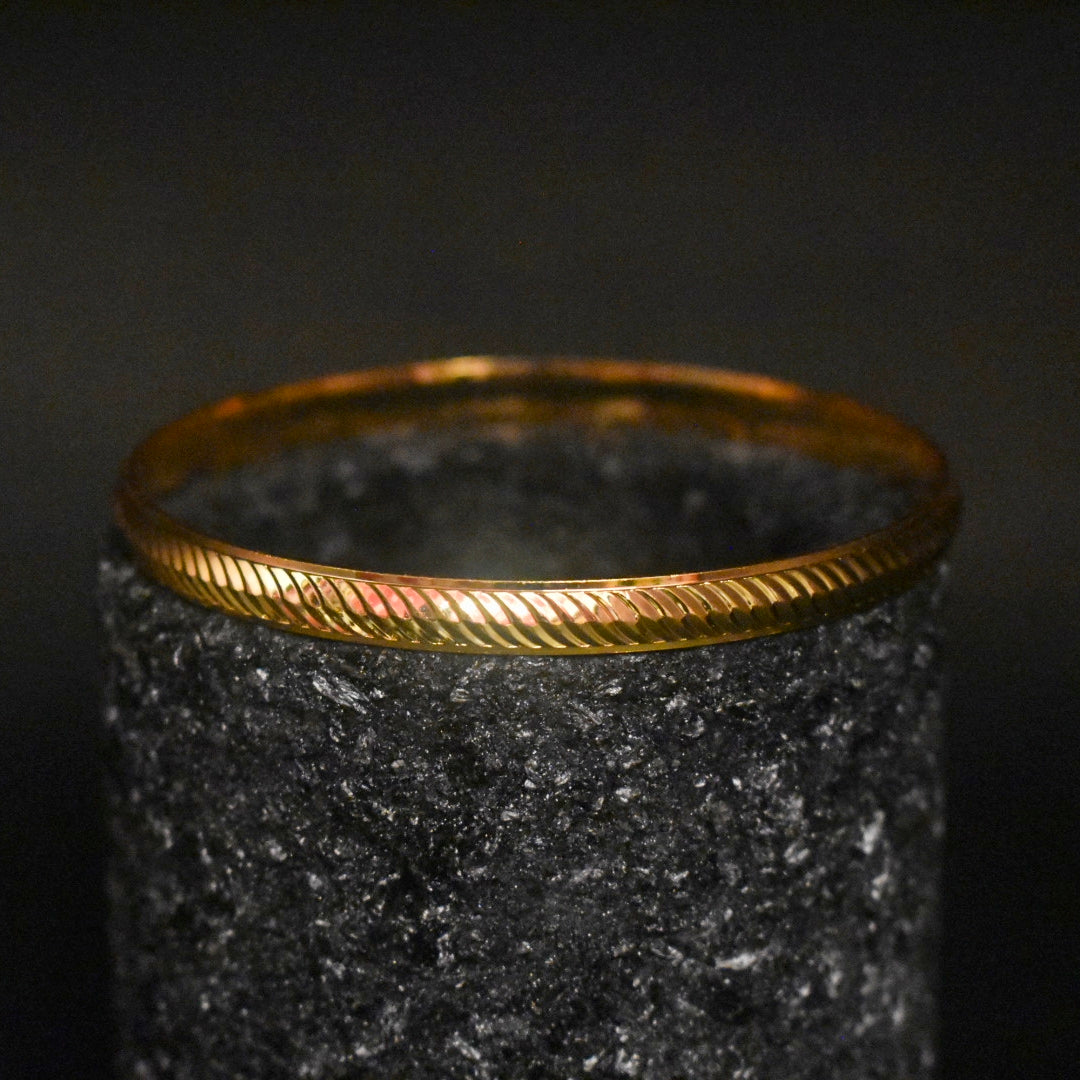 24K Gold Plated Anti-Tarnish Men's Kada for Daily Use