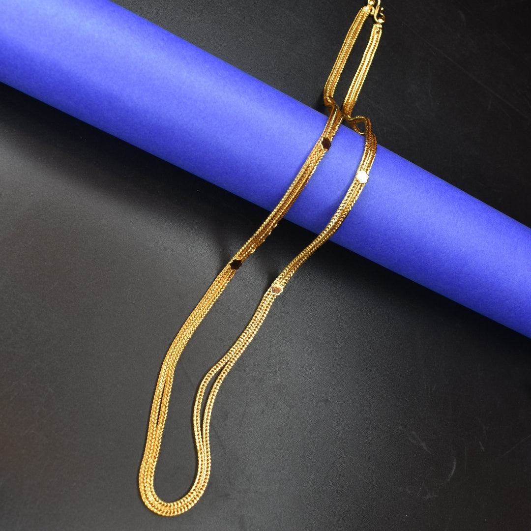 24 Inch 24K Gold Plated Mangalsutra Chain - Traditional Women's Necklace