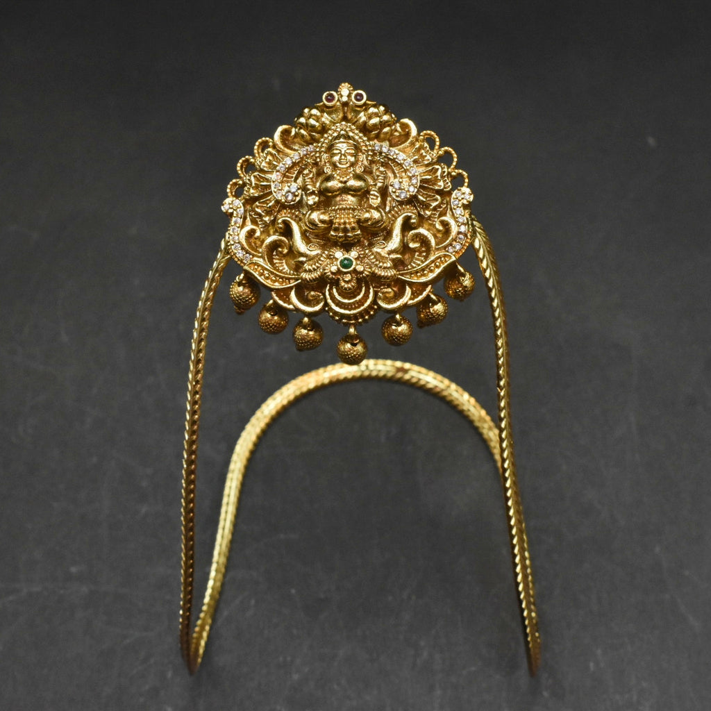 Ornate Deity Temple Vanki Armlet - Gold Plated Bridal Jewelry
