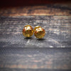 "Shine Bright with Asp Fashion 24 K Gold Plated Button Tops Earrings!"