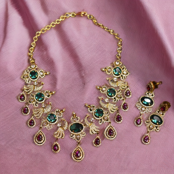 Asp Victorian Czs Short Necklace With Earrings