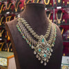 Asp Victorian Green Kundan Double-Layered Necklace