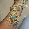 Pastel Green Kundan Mango Necklace - Traditional Indian Jewelry Set