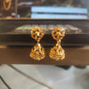 Gold Plated Open Filigree Dome Jhumka Earrings | Handcrafted Indian Ethnic Jewelry