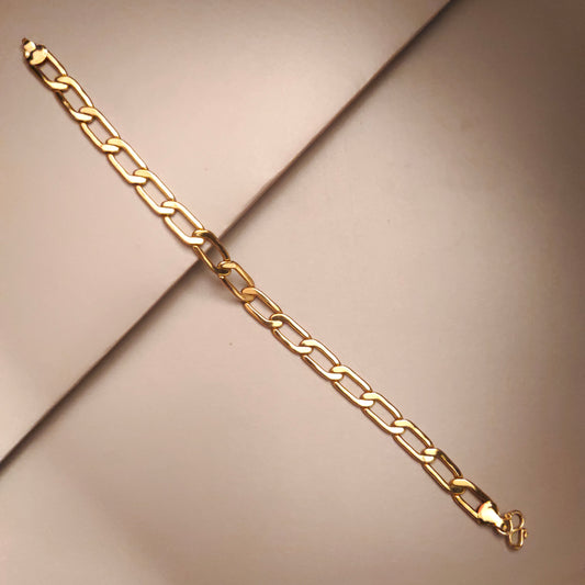 "Shine Like Royalty: Elevate Your Style with Asp Fashion's Gold-Plated Cuban Links Bracelet for Men"
