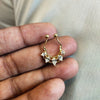 925 Sterling Silver Septum Nose Pin - 24K Gold Plated