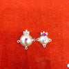 Silver Dome Bottu Mangalsutra Pendant Set - CZ Top View