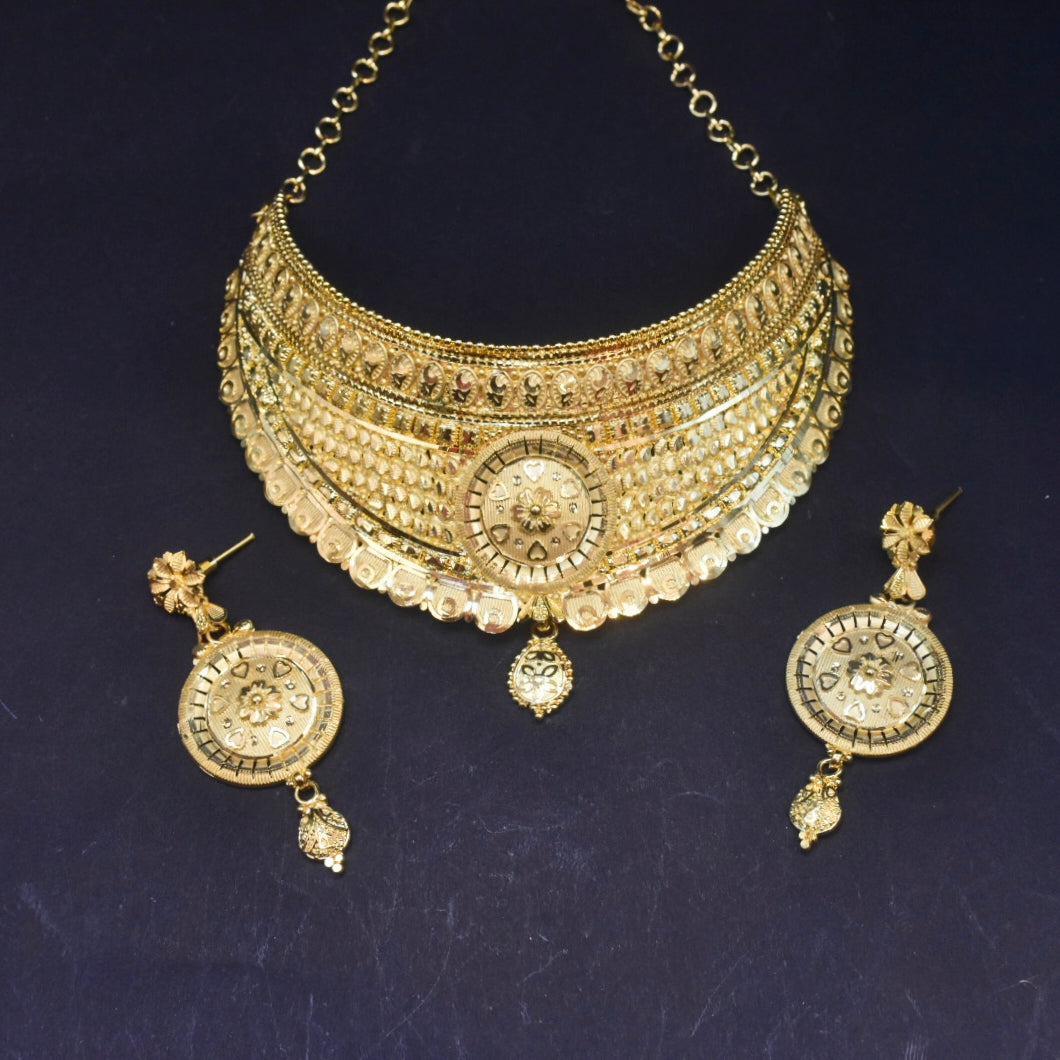 24K Gold Plated Forming Choker - Premium Wedding Jewelry