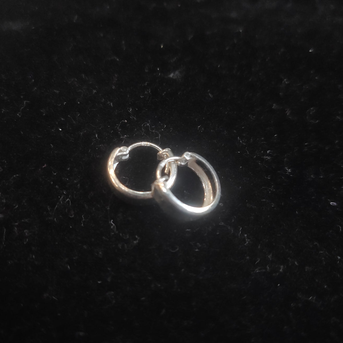 925 Sterling Silver Textured Hoop Earrings - Style 3
