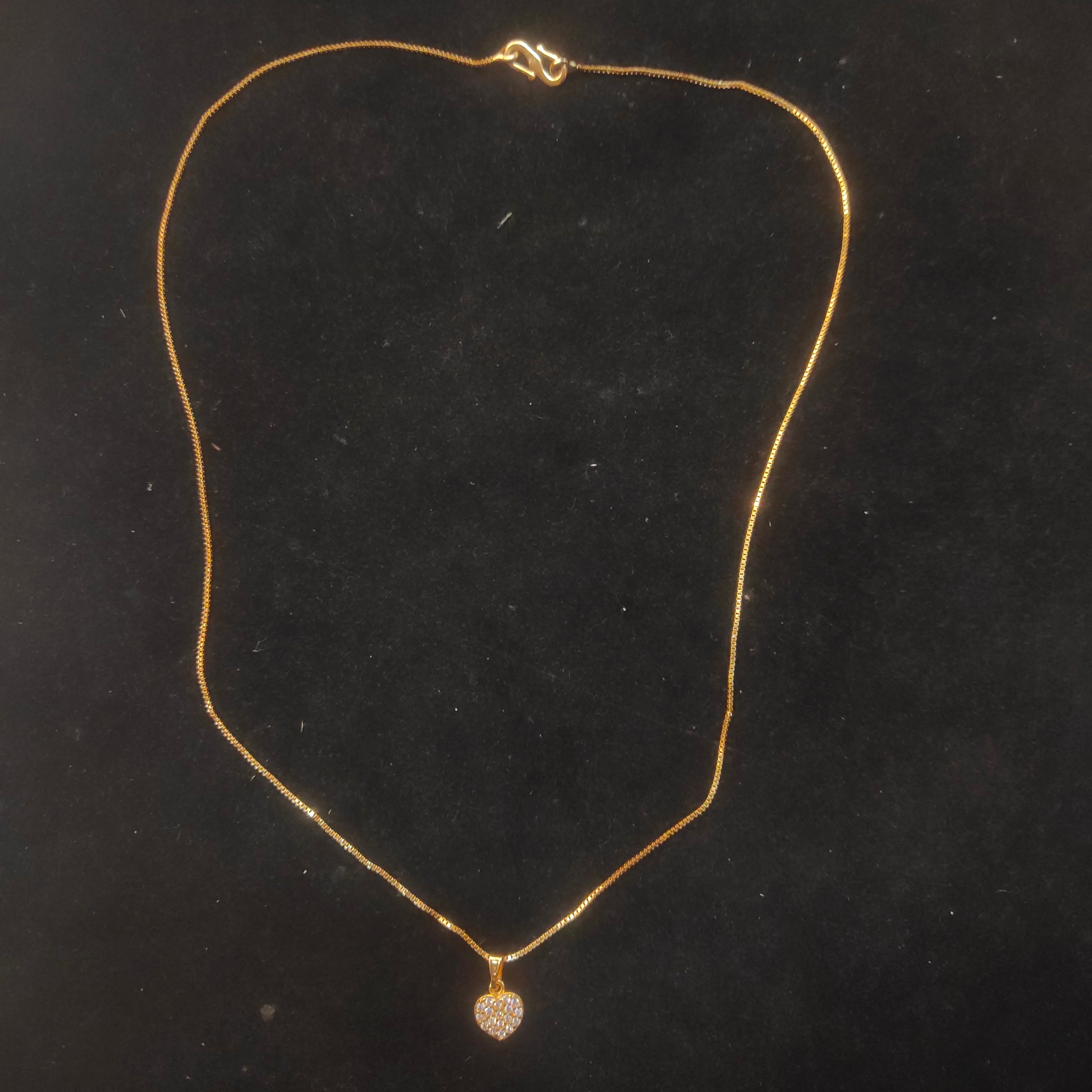 24K Gold Plated Heart Pendant Necklace