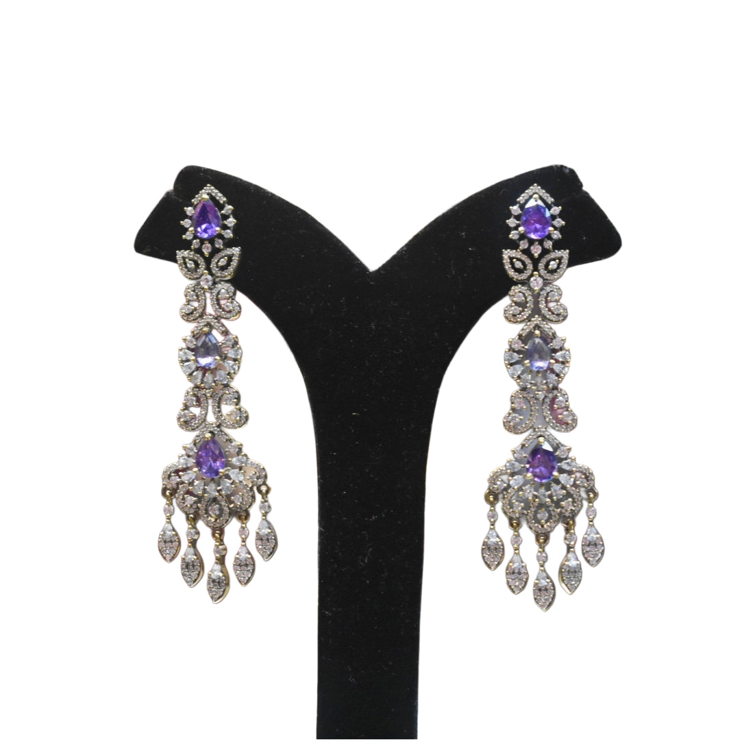 Asp Victorian Zircon Chandelier Earrings