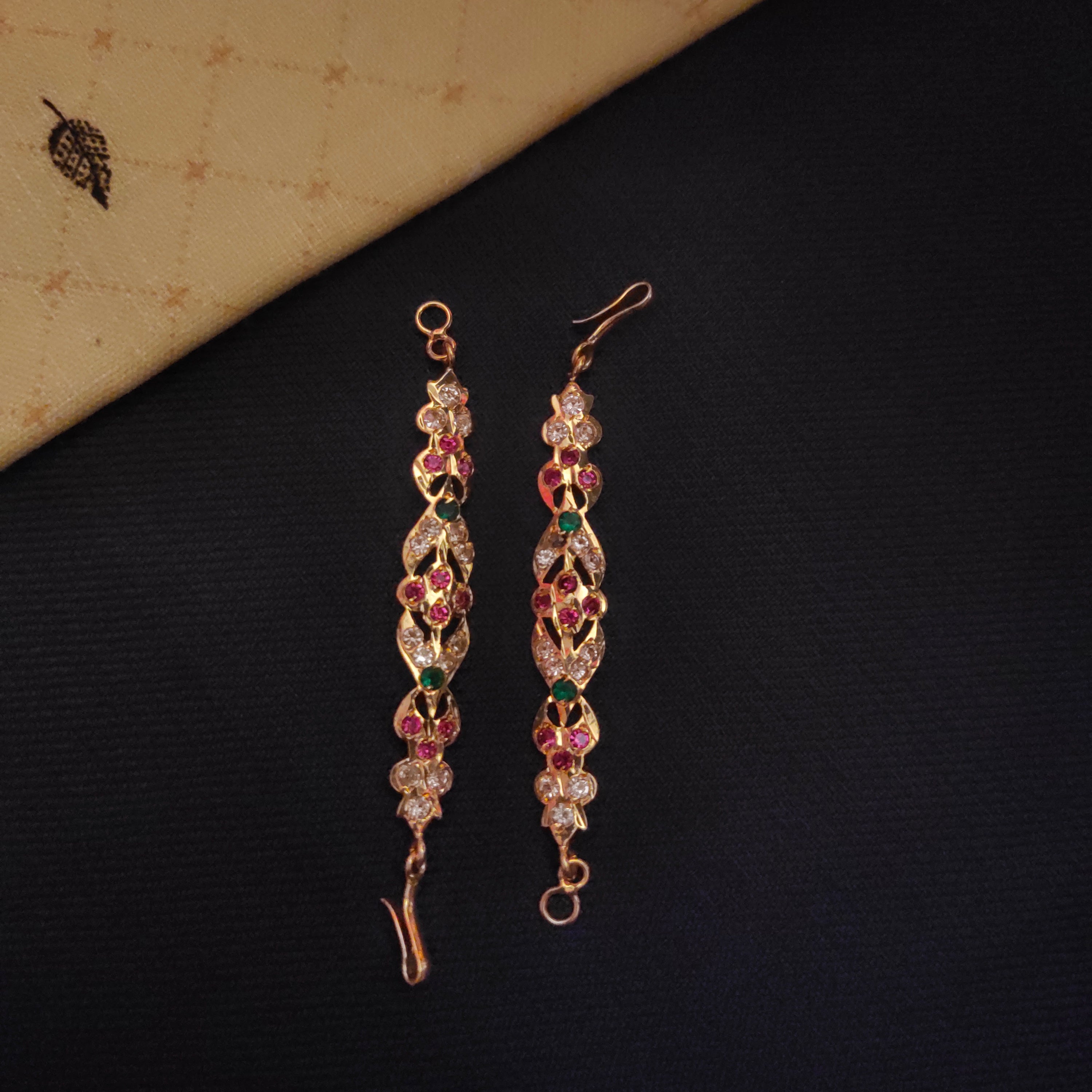 24K Gold Plated CZ Matillu - Traditional Bridal Ornament 2.5 Inch