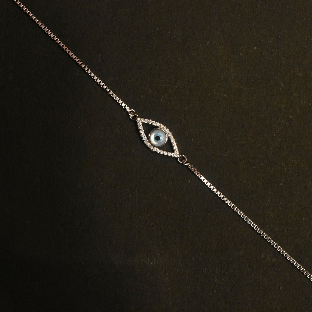 925 Sterling Silver Evil Eye Bracelet for Women