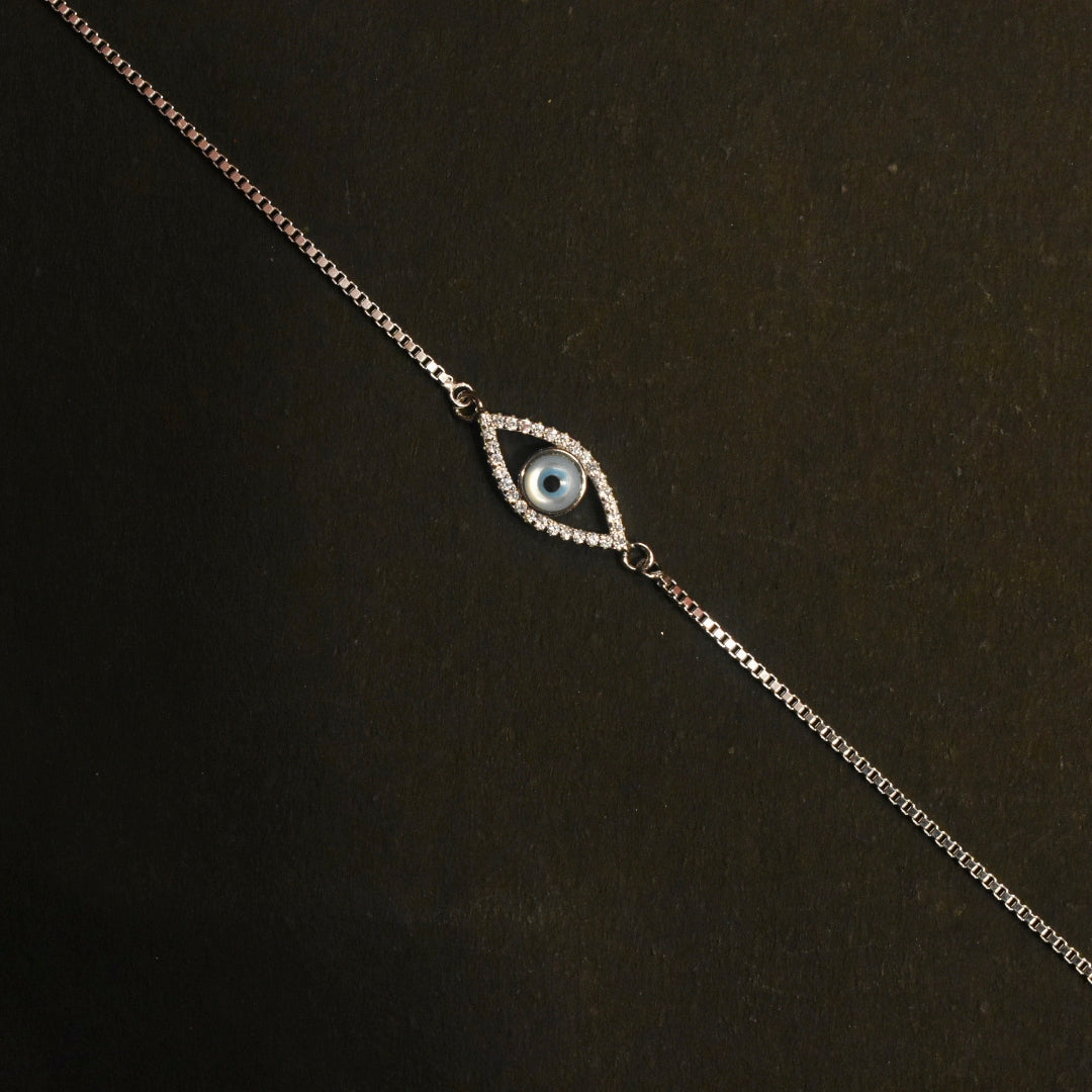 925 Sterling Silver Evil Eye Bracelet for Women