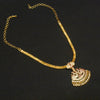 Traditional South Indian 24K Gold Plated Zircon Naan Pathakam Necklace