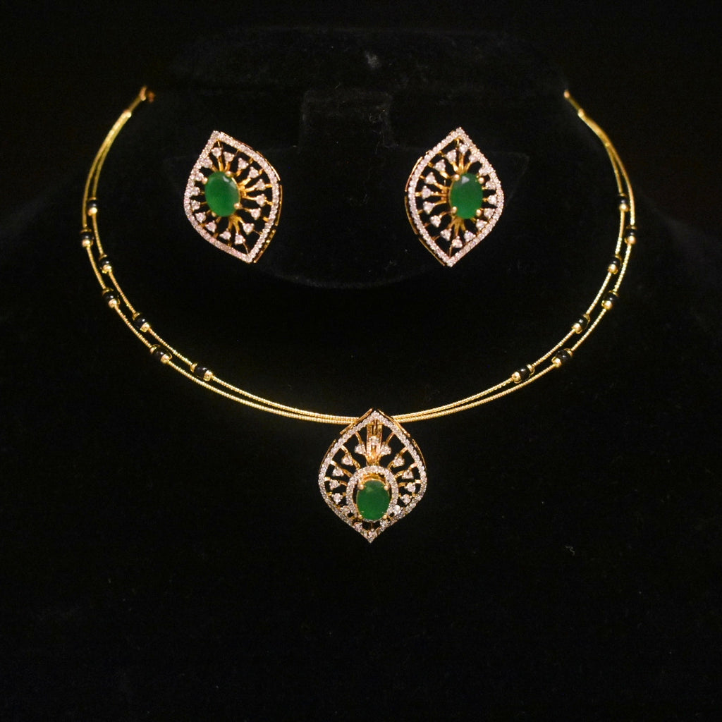 925 Sterling Silver Hallmarked Blossom Kante with Diamond Replica Pendant & Matching Studs - Lightweight