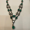 Asp  Victorian Green Emeralds Polki Kundan Necklace Set