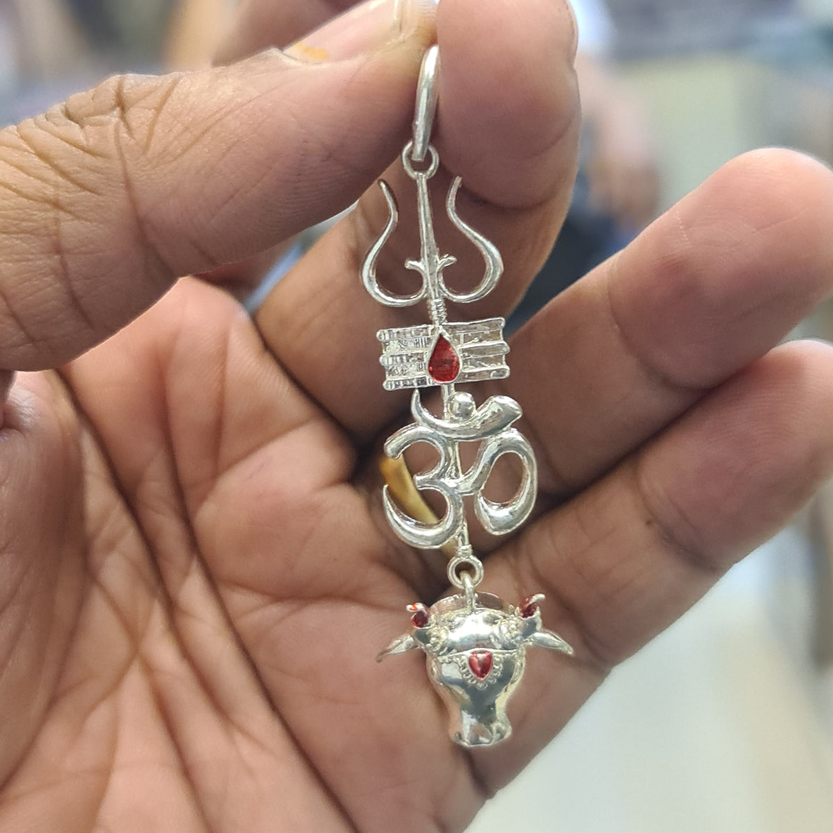 Pure Silver Shiva Nandi Locket