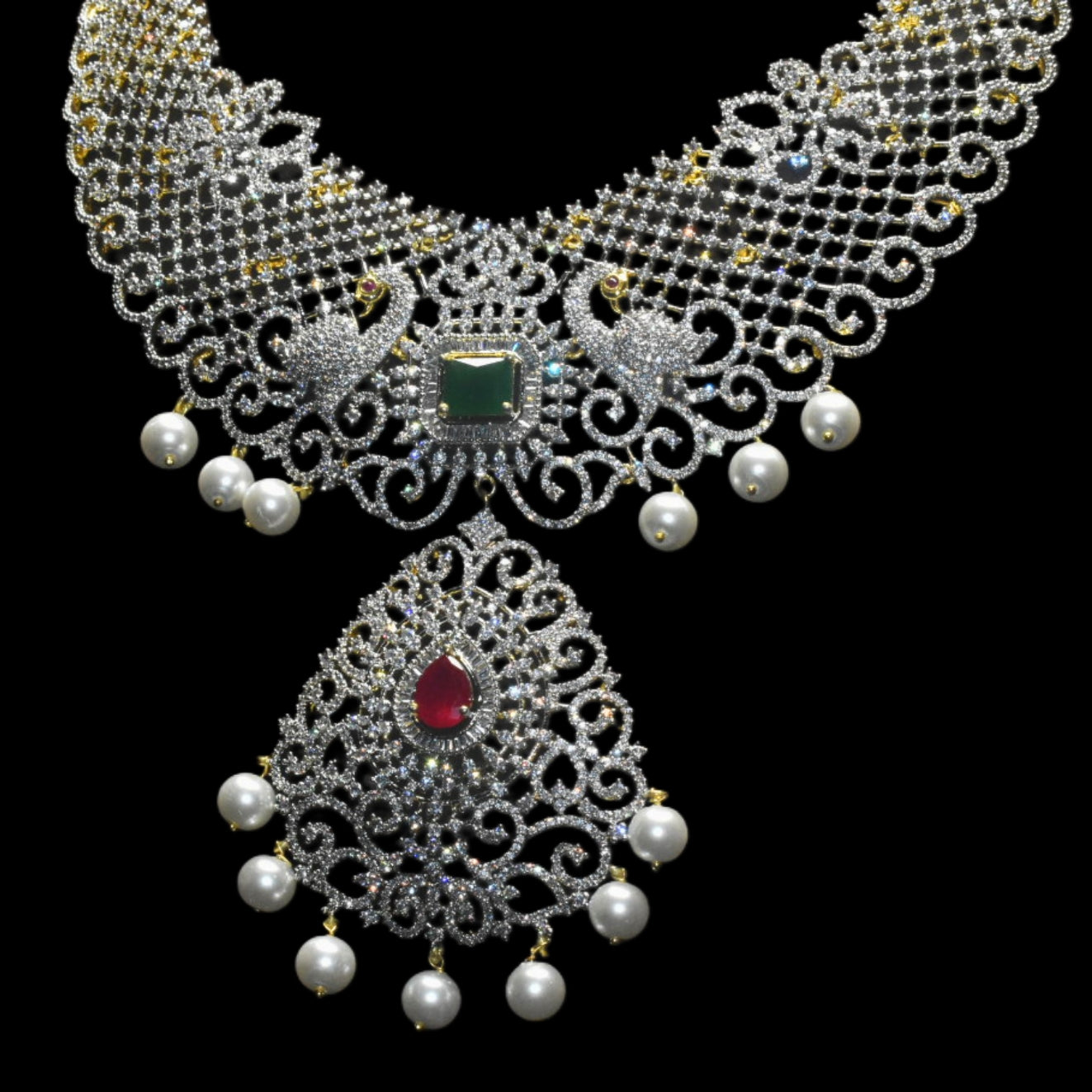 "Dazzle in Style: The Modern Glamour of Asp Fashion Jewellery's American Diamond Necklace"