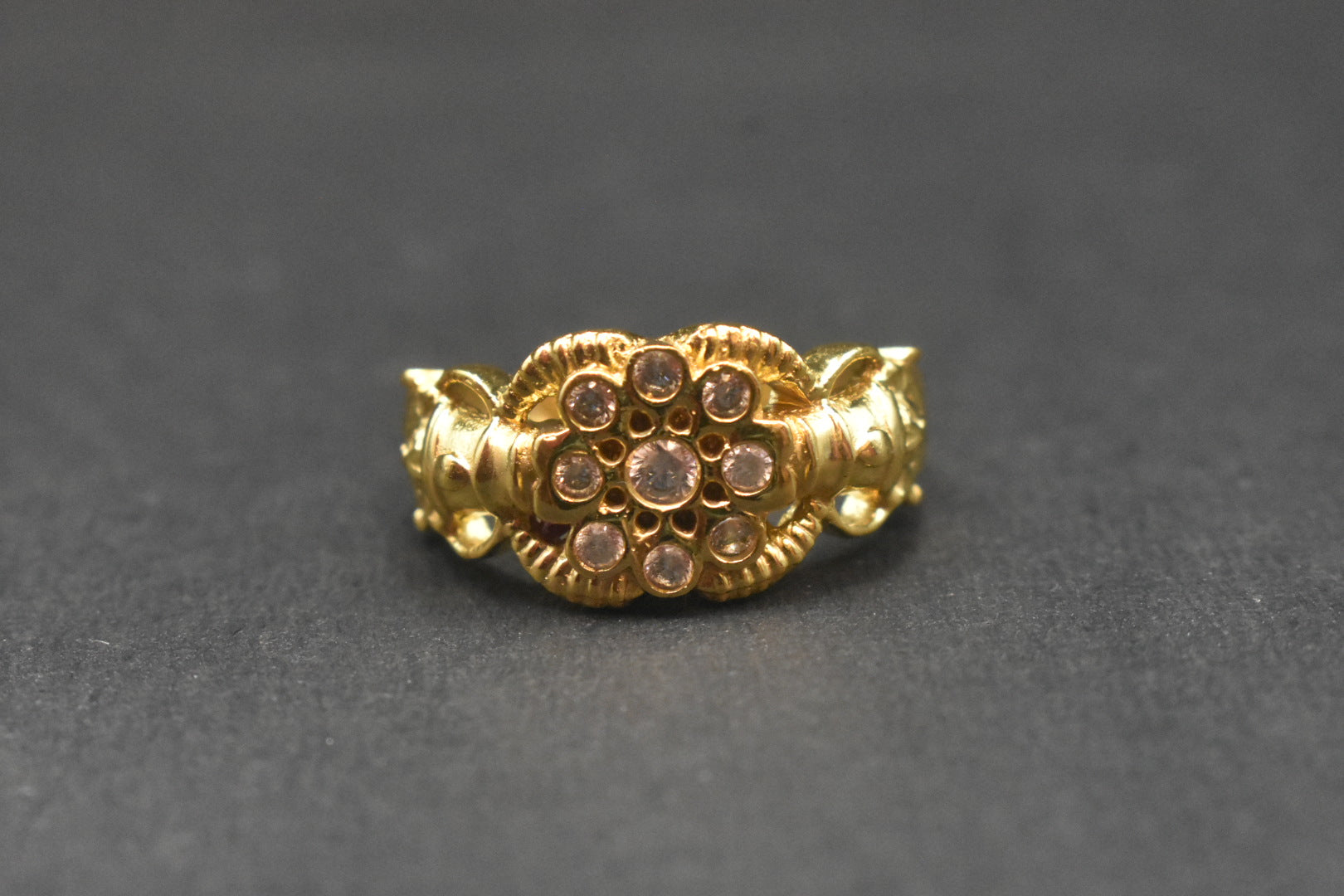 24K Gold Plated Zircon Ring for Men