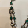 Asp  Victorian Green Emeralds Polki Kundan Necklace Set