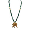 Antique Puligoru Locket with Emerald Beaded Necklace for Groom