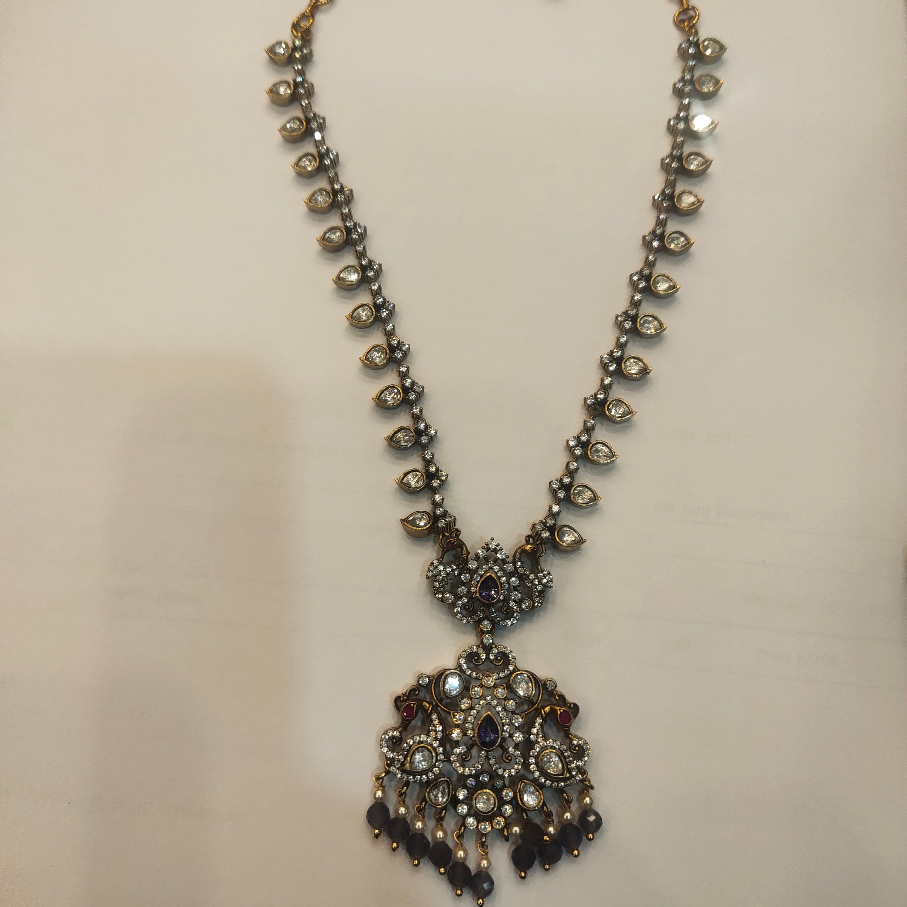 Asp Victorian Zircon Necklace Set