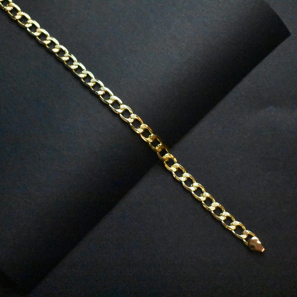 "Gleaming Style: Unveiling the Luxurious Asp 24K Gold-Plated Bracelet for Men"