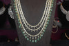 Asp Gold-Finished 3-Layered Zircon Long Necklace Set