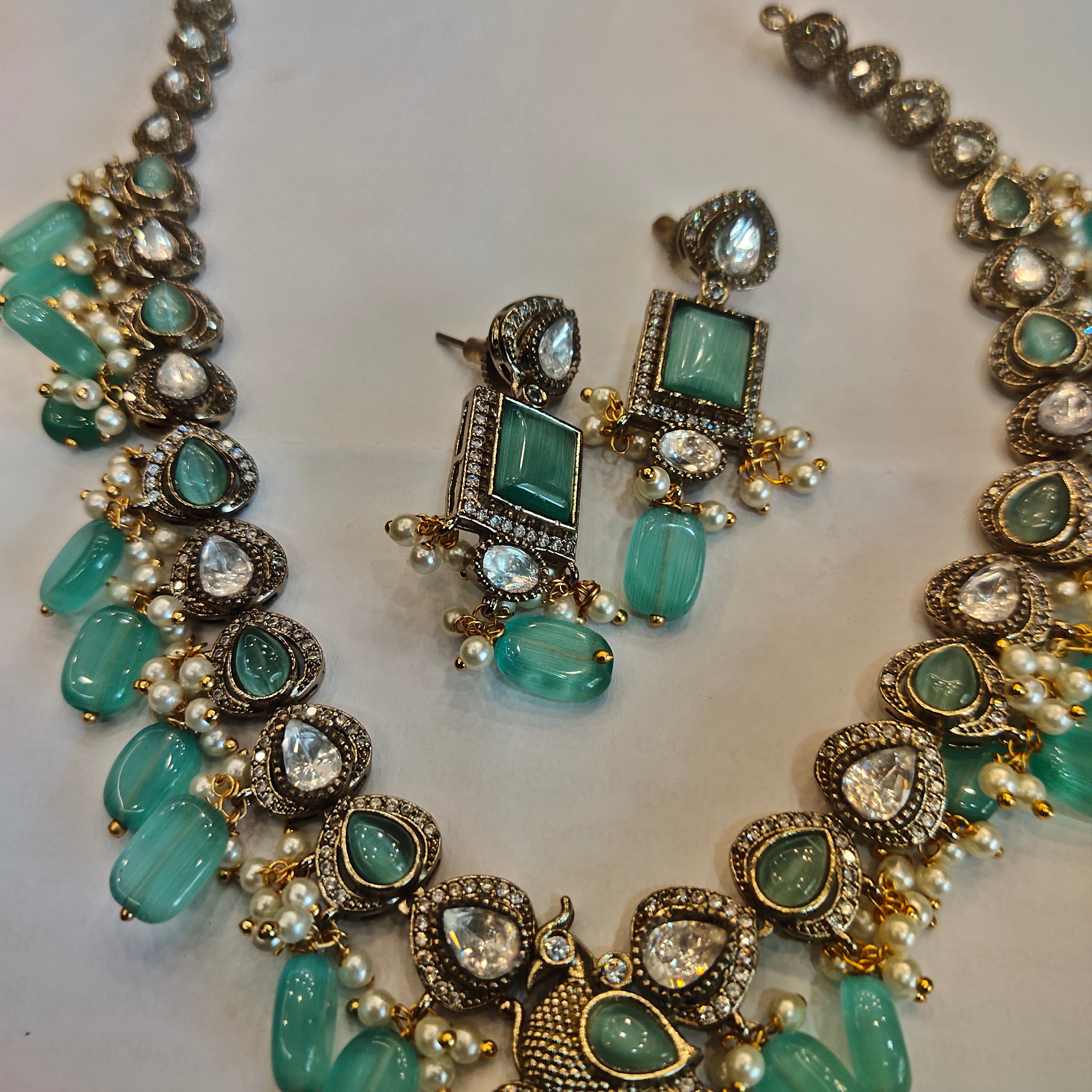 Asp Victorian Zircon Necklace Set