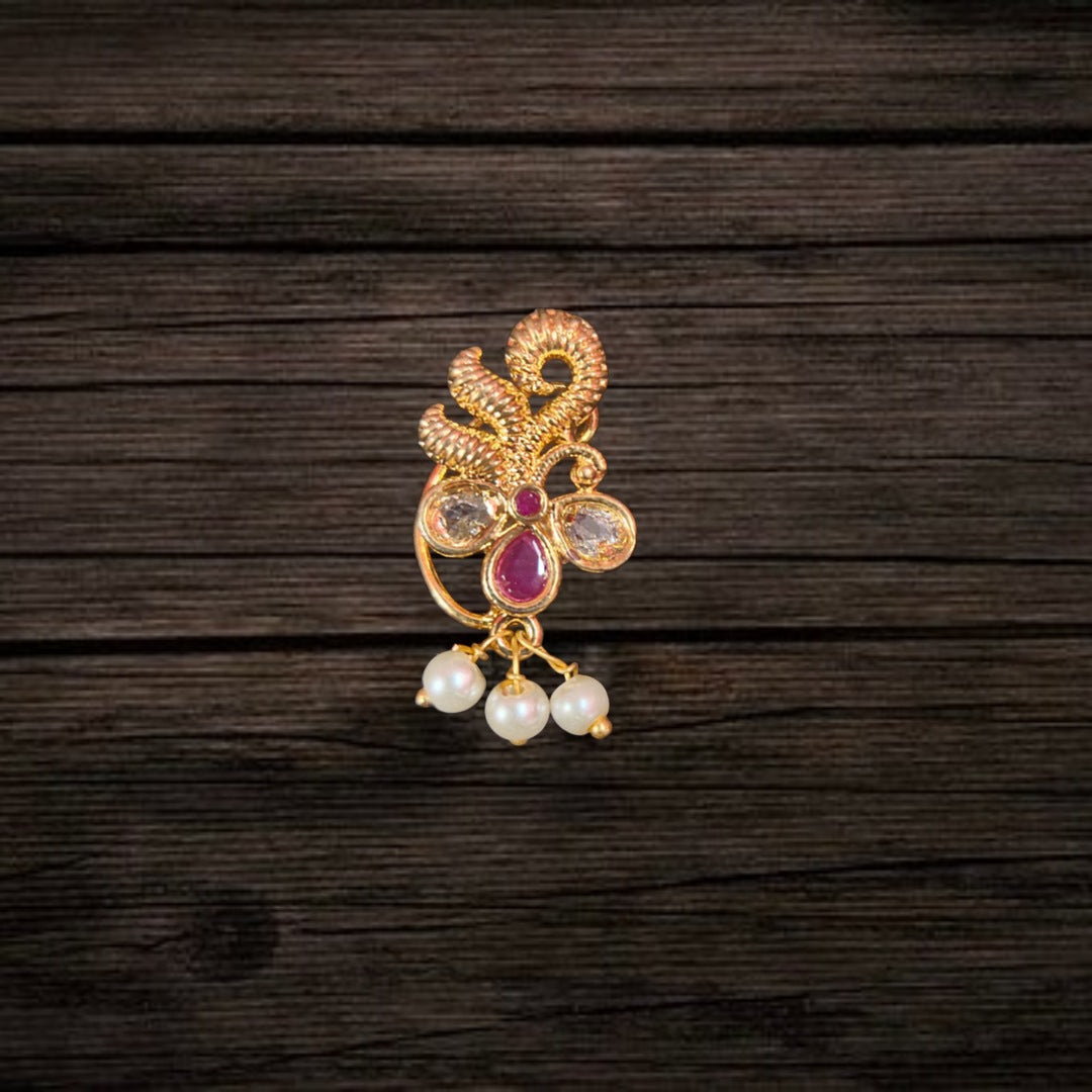 Maharashtrian Nath 24K Gold Plated - No Piercing Required