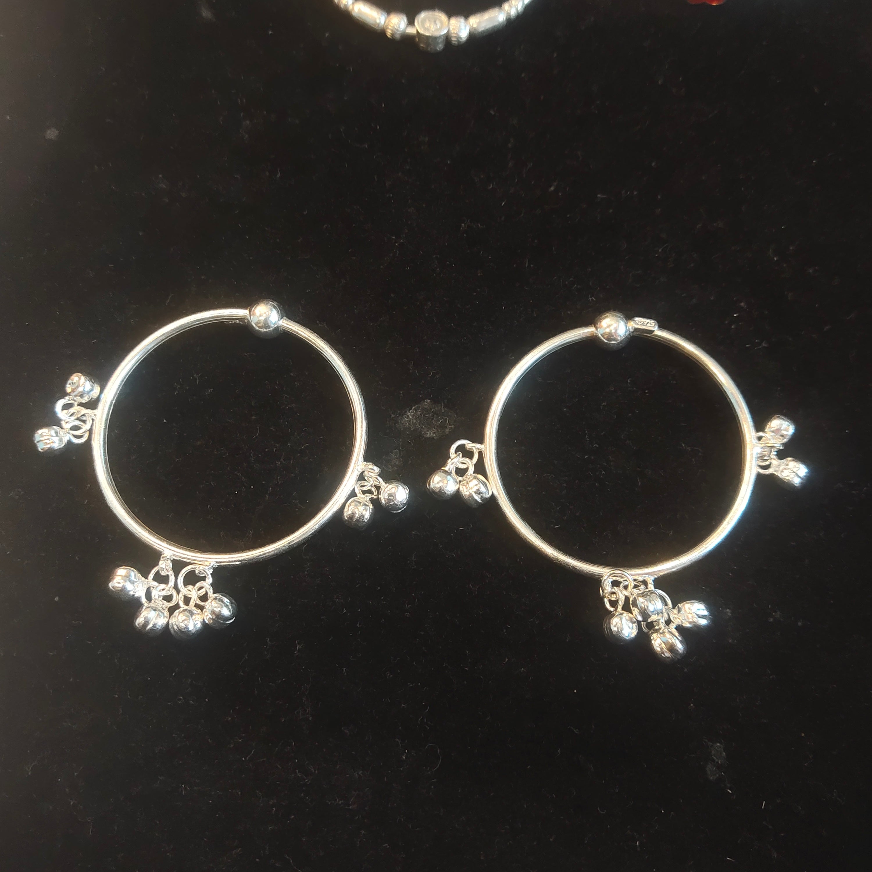925 Silver Baby Anklets with Ghungroo Bells