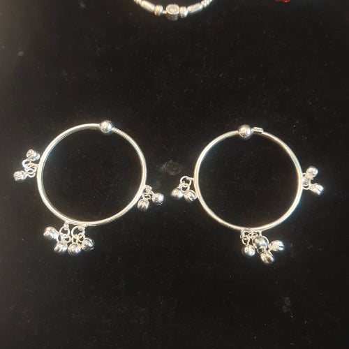 925 Silver Baby Anklets with Ghungroo Bells