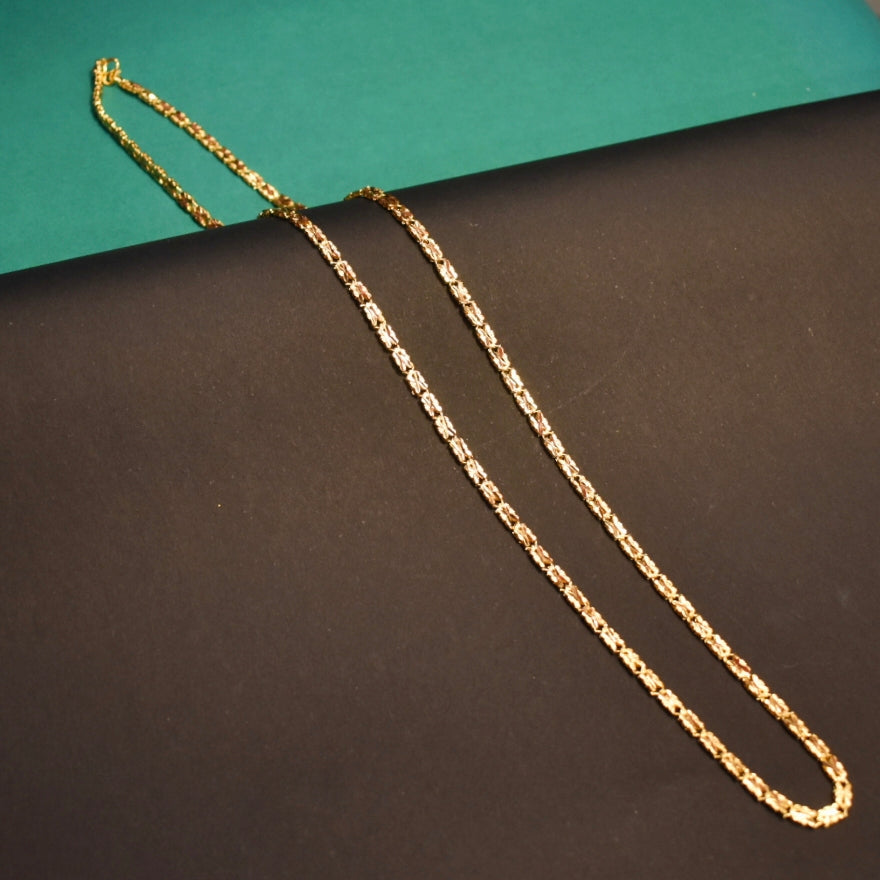 "Gilded Elegance: The ASP 24k Gold Plated 30-Inch Chain for Radiant Style"